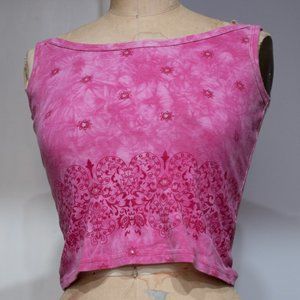 Retro Crop Child-Style Pink Tank